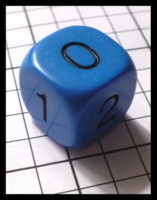 Dice : Dice - 6D - Koplow Blue with Black Numerals - FA collection buy Dec 2010
